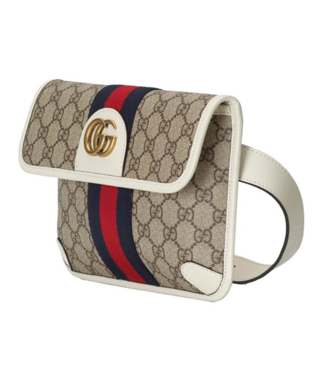 GUCCI Коричневая поясная сумка, фото 3