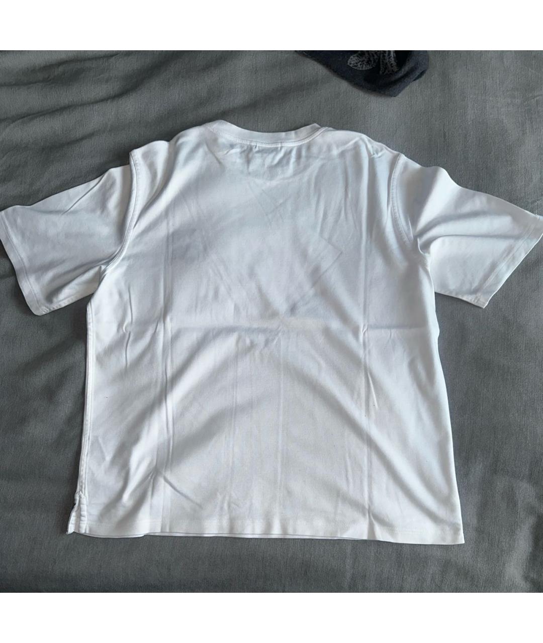 HERMES Белая хлопковая футболка, фото 2