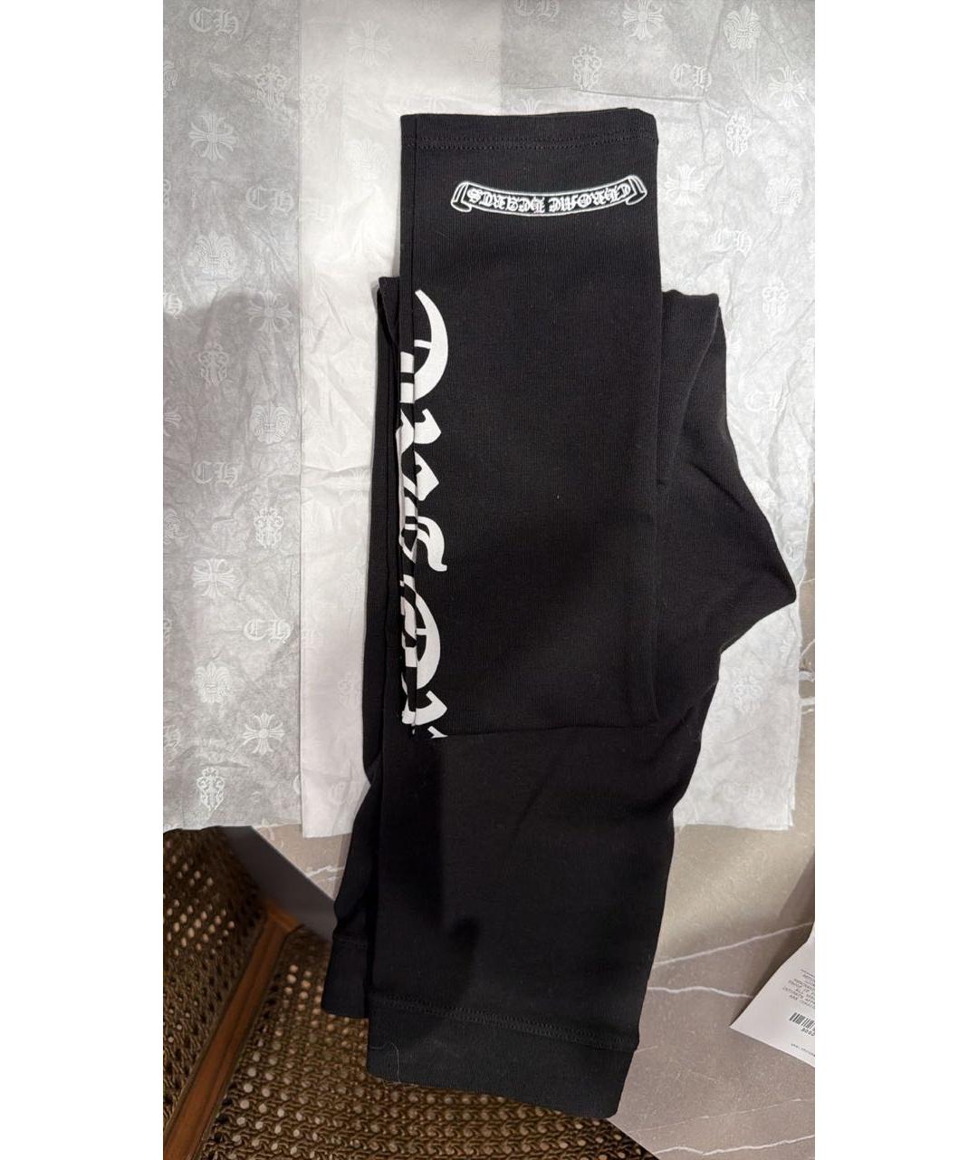 CHROME HEARTS Черные хлопковые леггинсы и велосипедки, фото 7