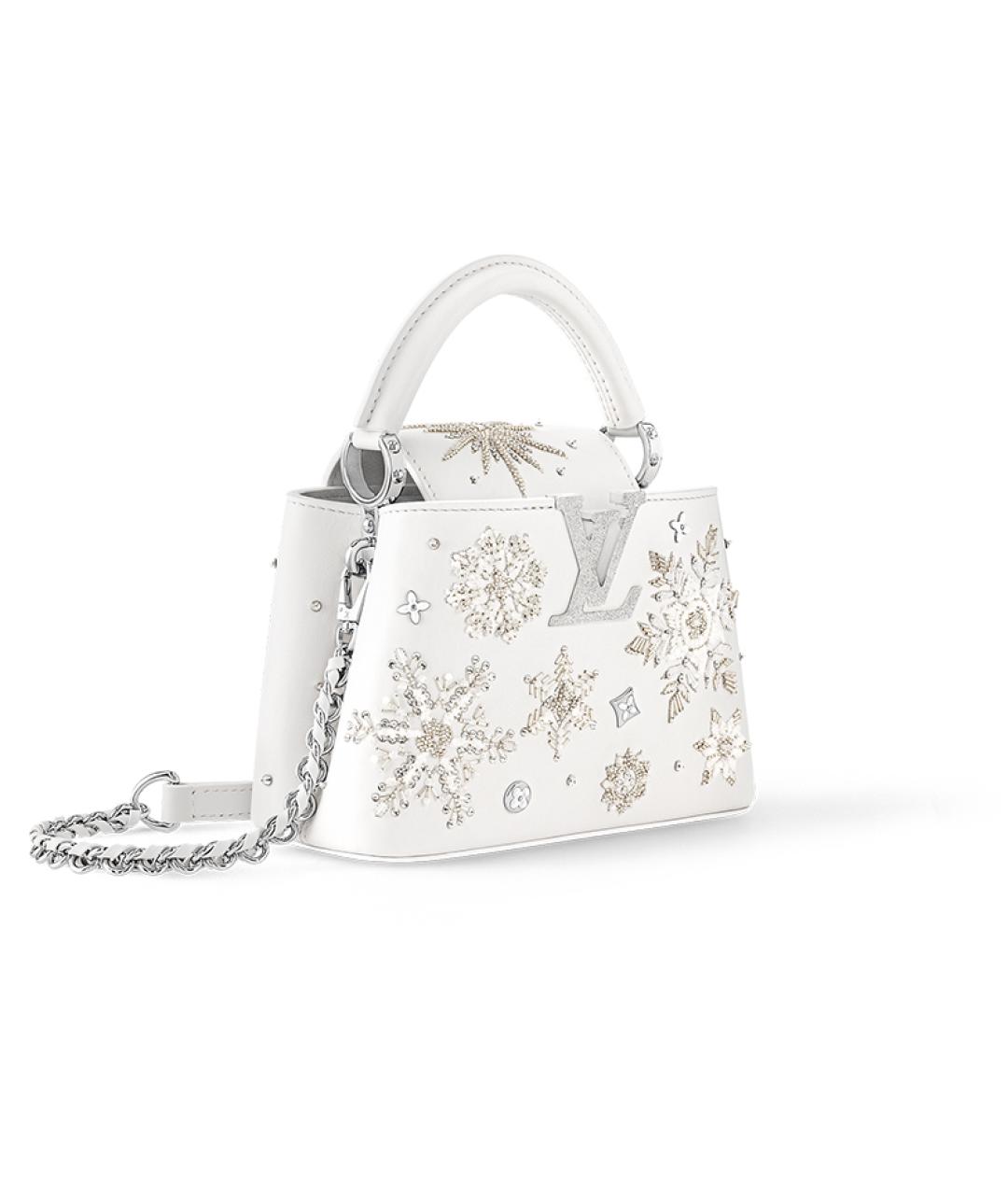 LOUIS VUITTON Белая кожаная сумка через плечо, фото 2