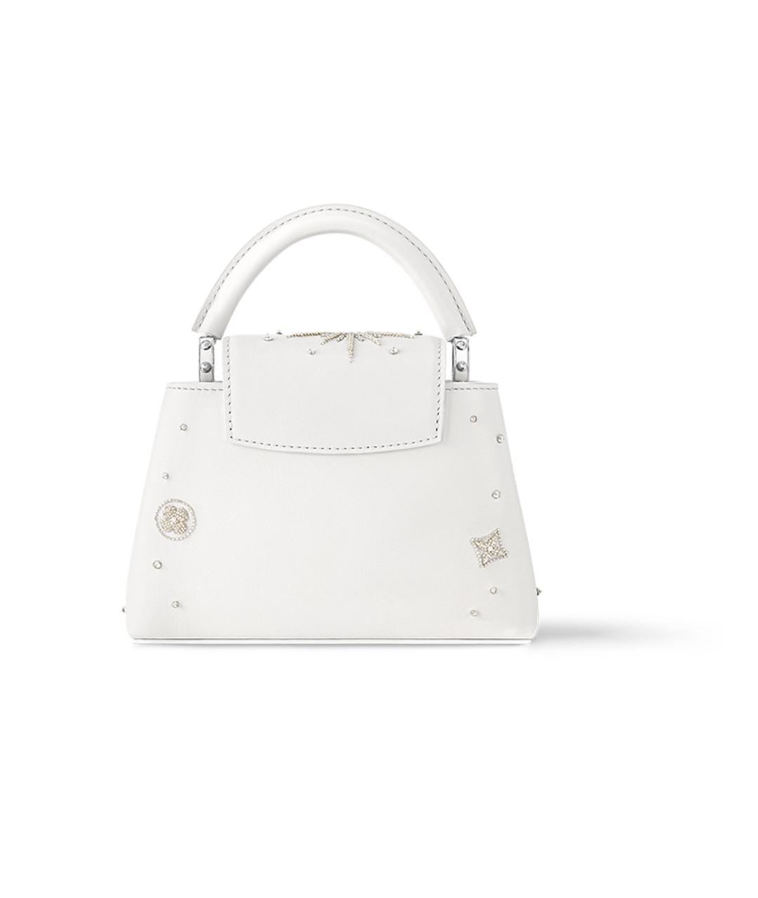 LOUIS VUITTON Белая кожаная сумка через плечо, фото 3