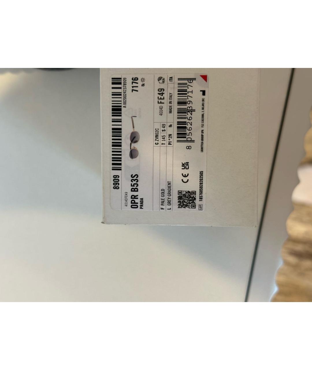 PRADA Антрацитовые металлические солнцезащитные очки, фото 6