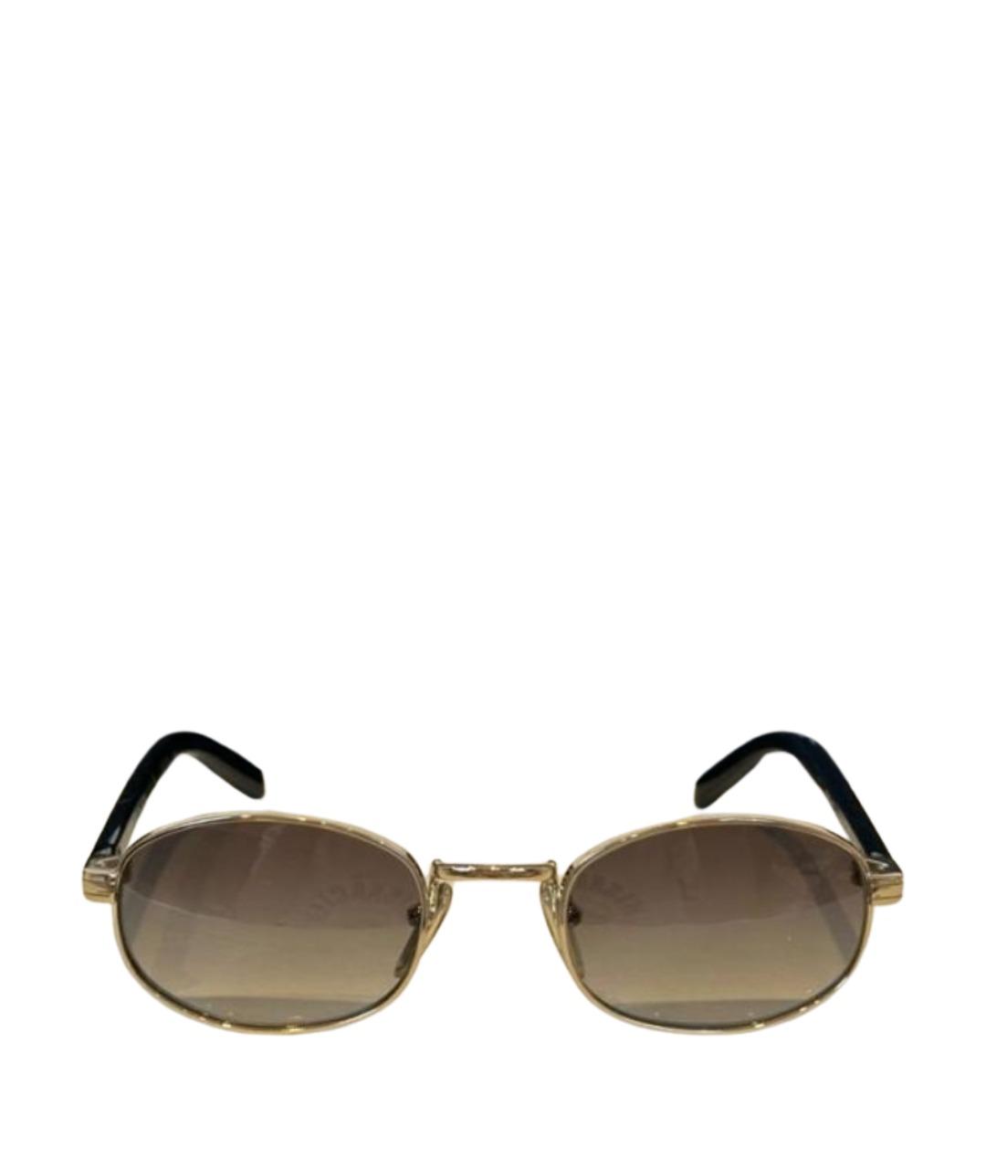 PRADA Антрацитовые металлические солнцезащитные очки, фото 1