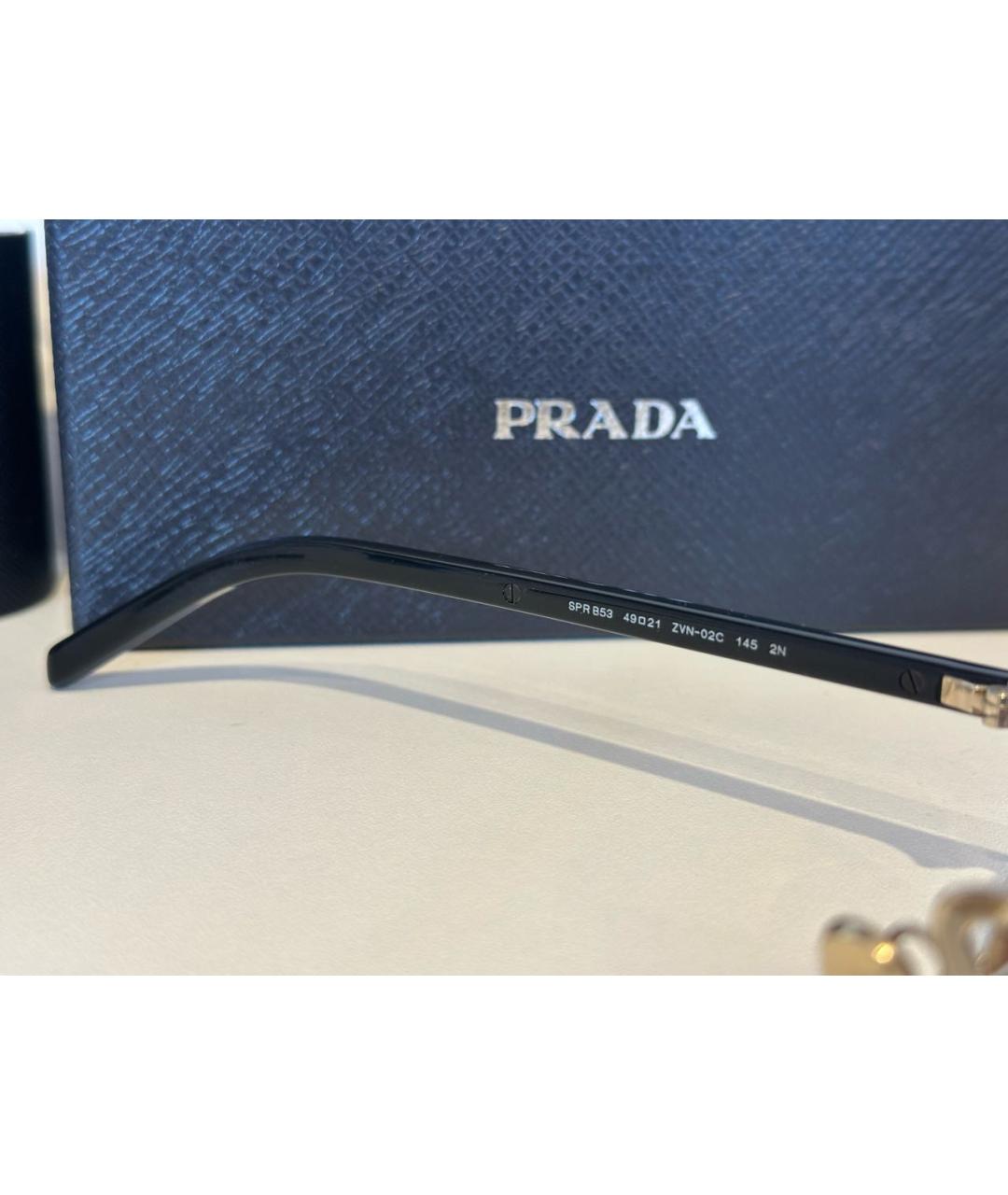 PRADA Антрацитовые металлические солнцезащитные очки, фото 4