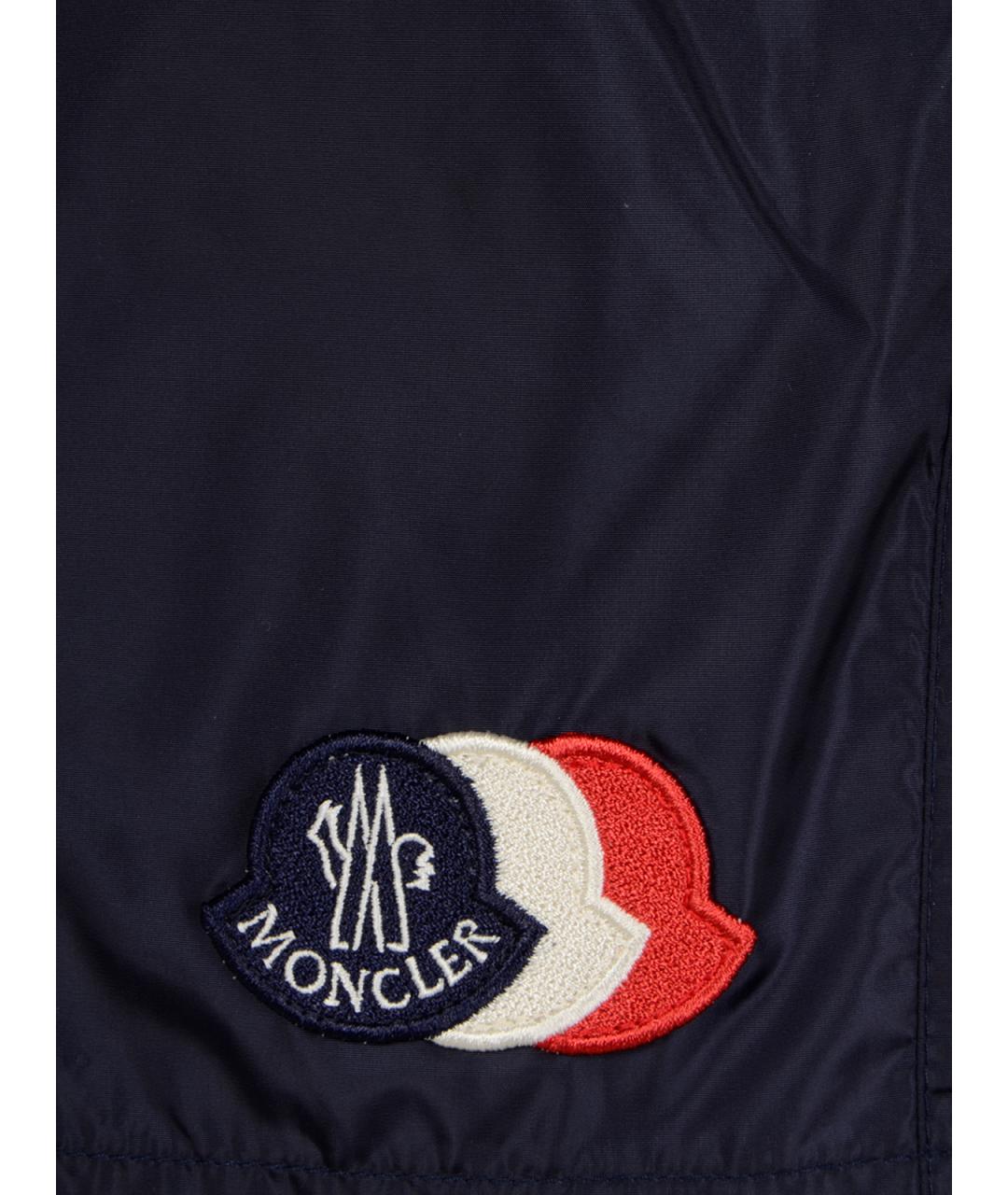 MONCLER Синие полиамидовые шорты, фото 3