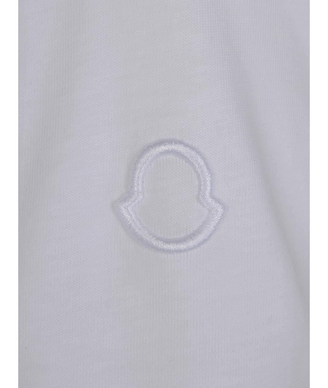 MONCLER Белая хлопковая футболка, фото 3