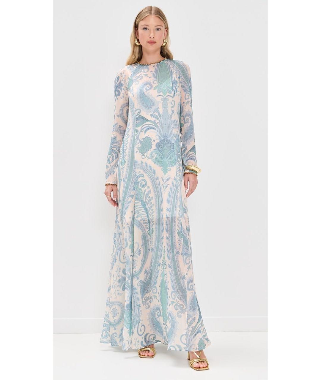 ZIMMERMANN Голубое вискозное повседневное платье, фото 3