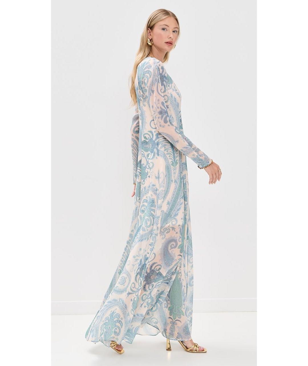 ZIMMERMANN Голубое вискозное повседневное платье, фото 5