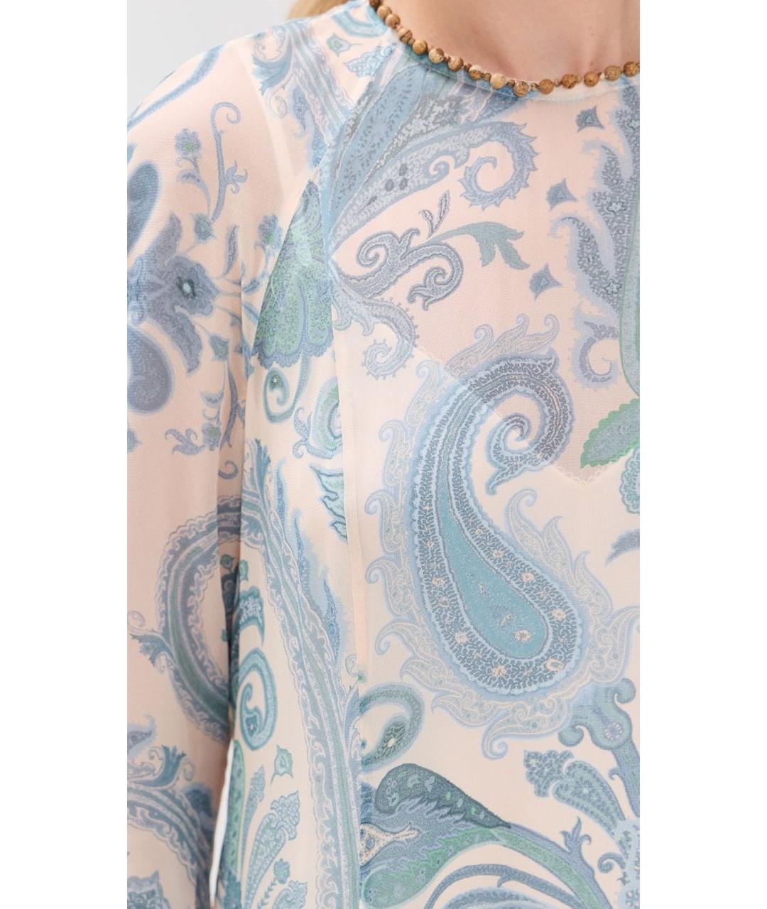 ZIMMERMANN Голубое вискозное повседневное платье, фото 4