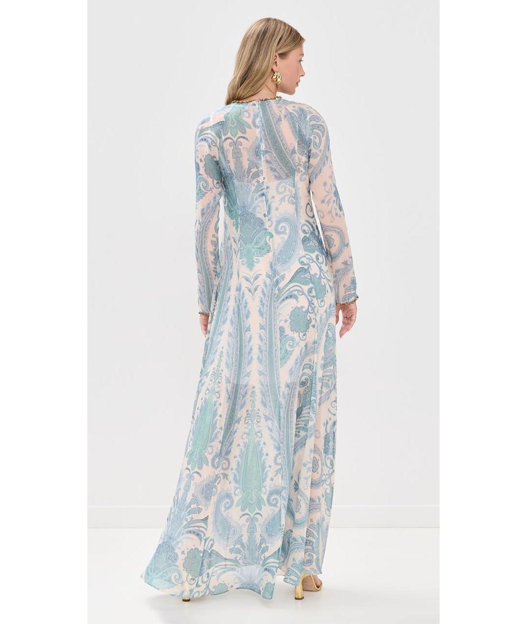 ZIMMERMANN Голубое вискозное повседневное платье, фото 2