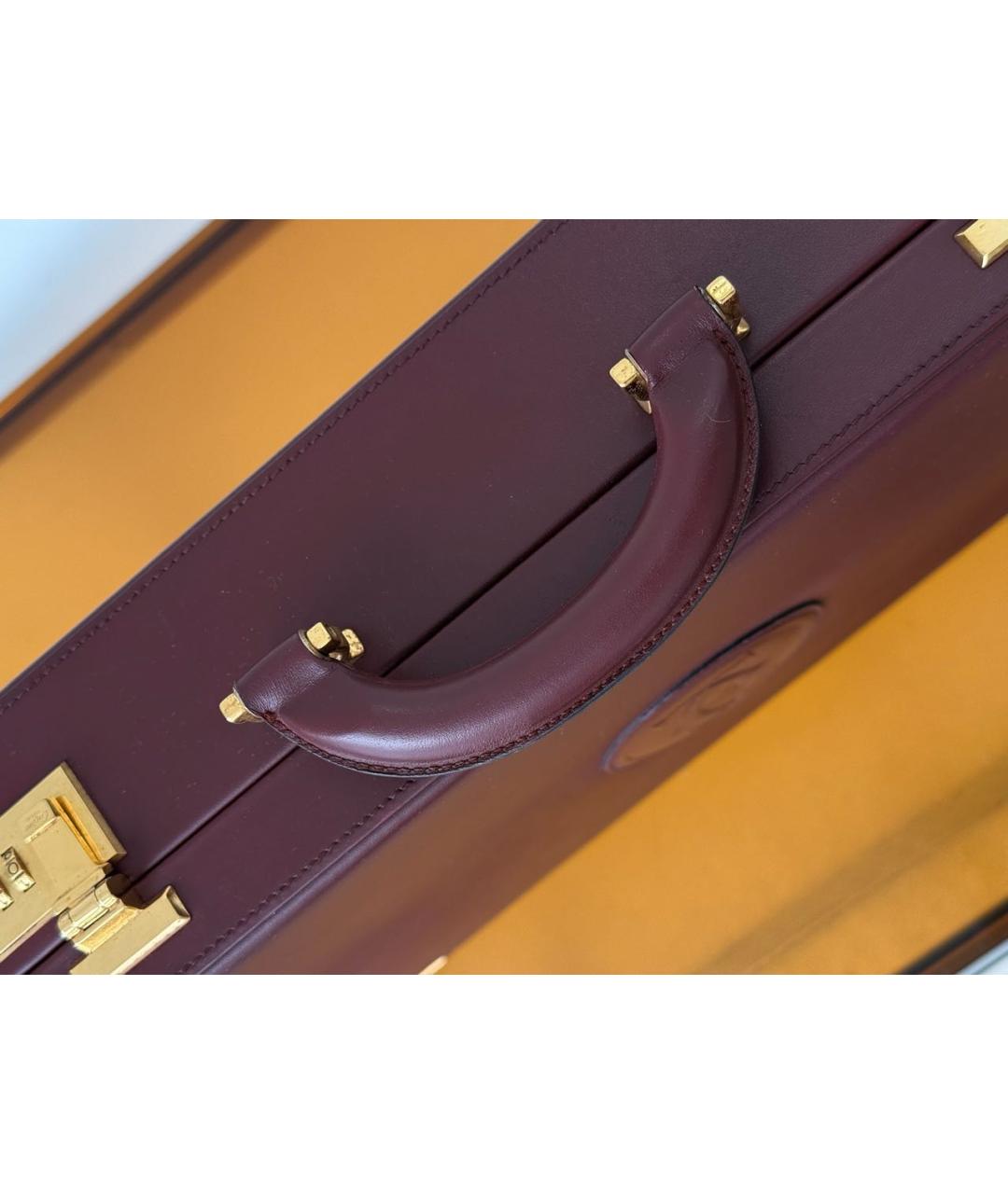 CARTIER Бордовый кожаный портфель, фото 6