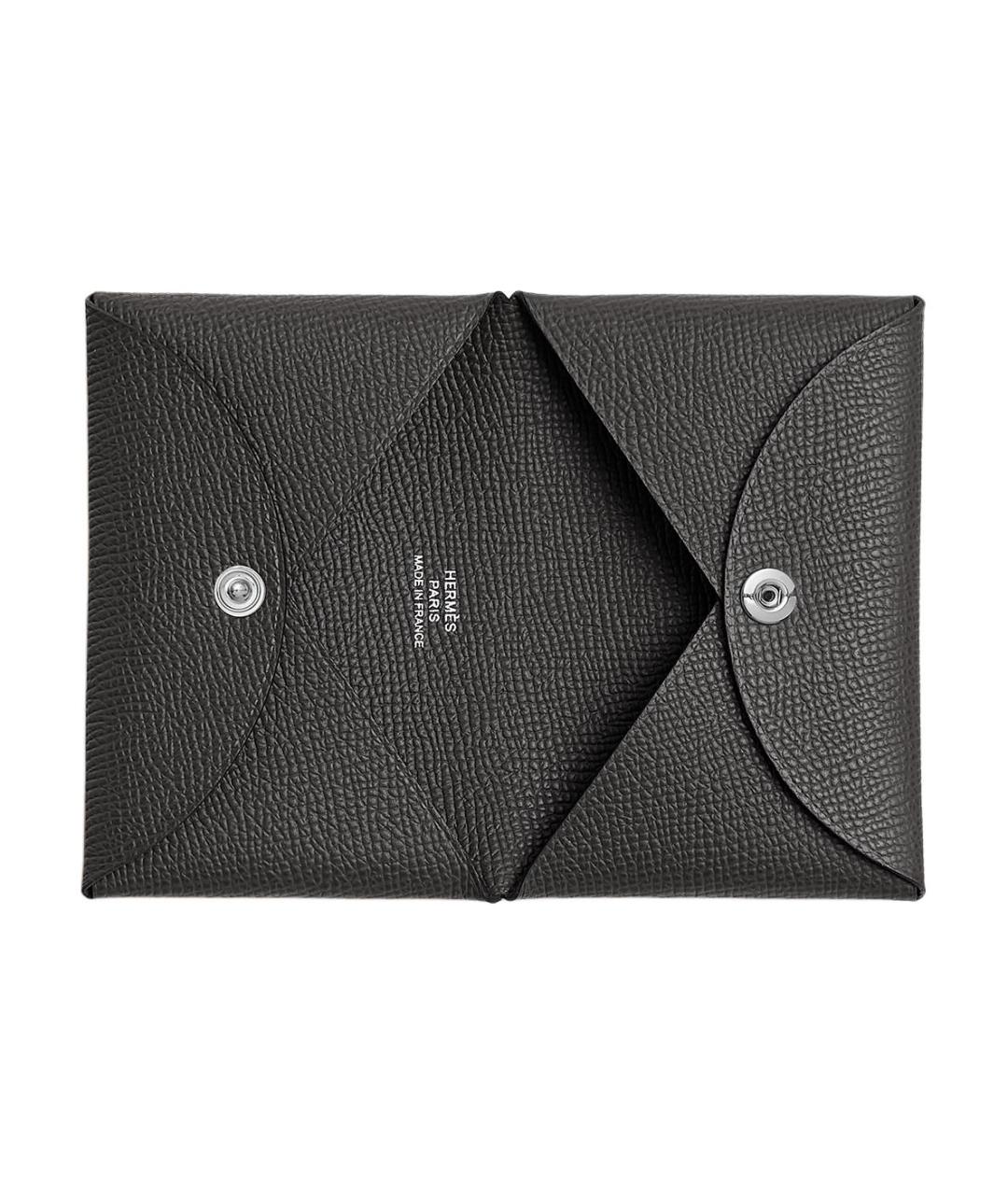 HERMES Черный кожаный кардхолдер, фото 2