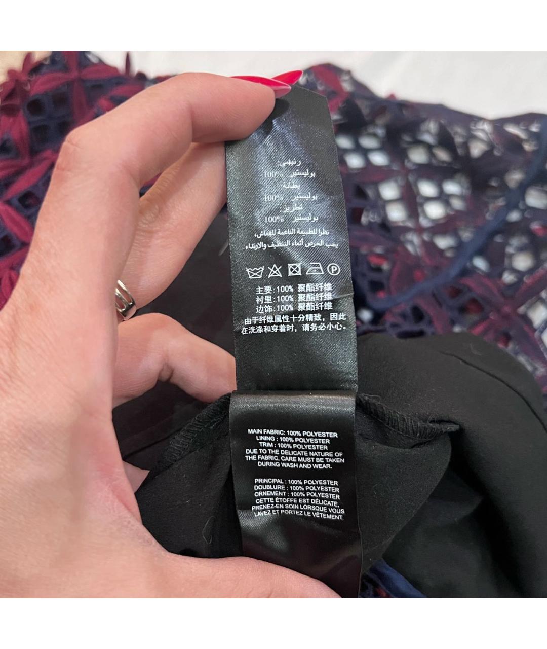 SELF-PORTRAIT Бордовое полиэстеровое вечернее платье, фото 7