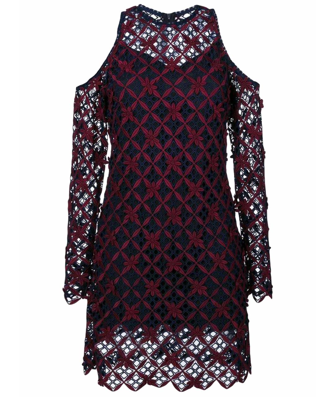 SELF-PORTRAIT Бордовое полиэстеровое вечернее платье, фото 1