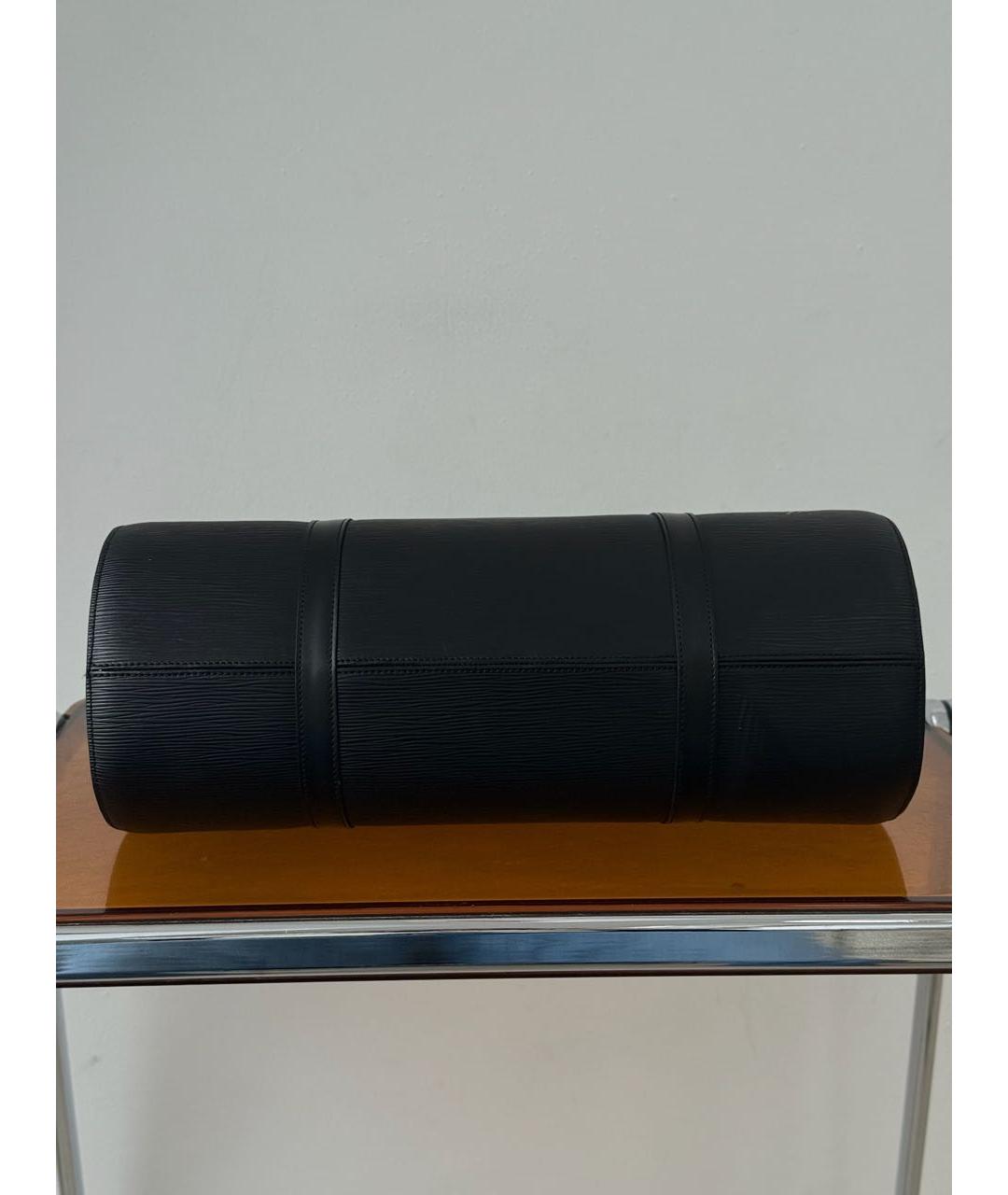 LOUIS VUITTON Черная кожаная сумка тоут, фото 5