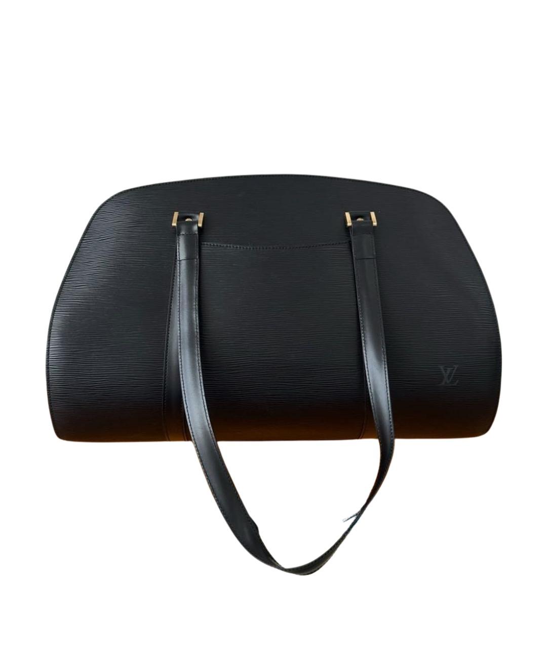 LOUIS VUITTON Черная кожаная сумка тоут, фото 2