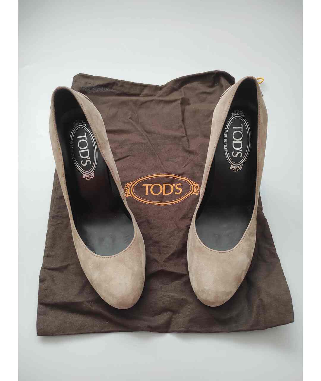 TOD'S Серые нубуковые туфли, фото 3