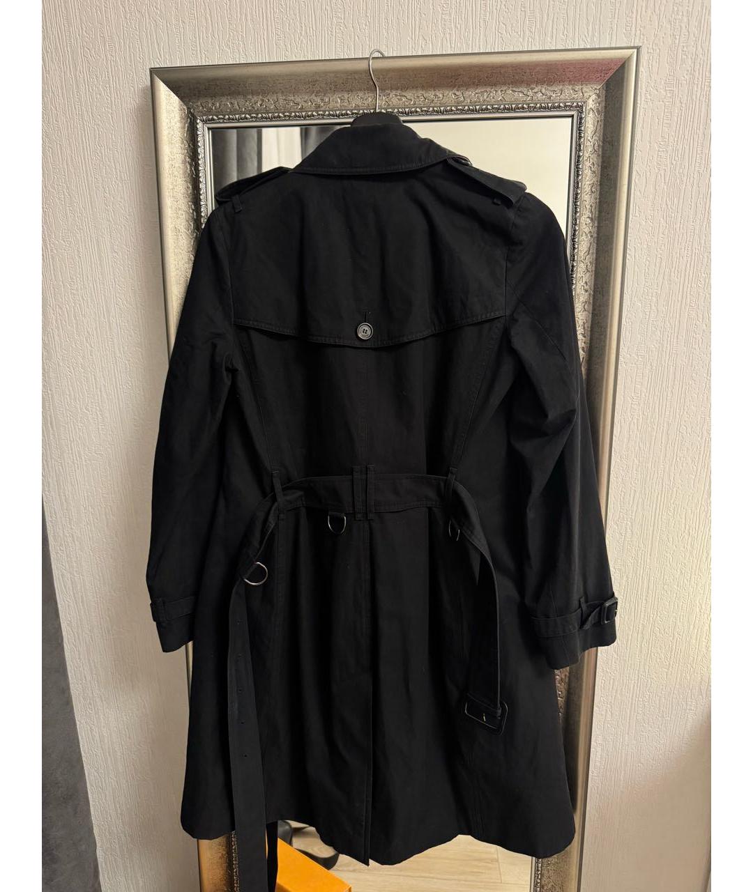 BURBERRY Черный хлопковый тренч/плащ, фото 7