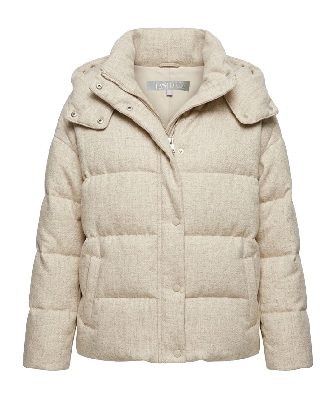 12 STOREEZ Бежевый пуховик, фото 1