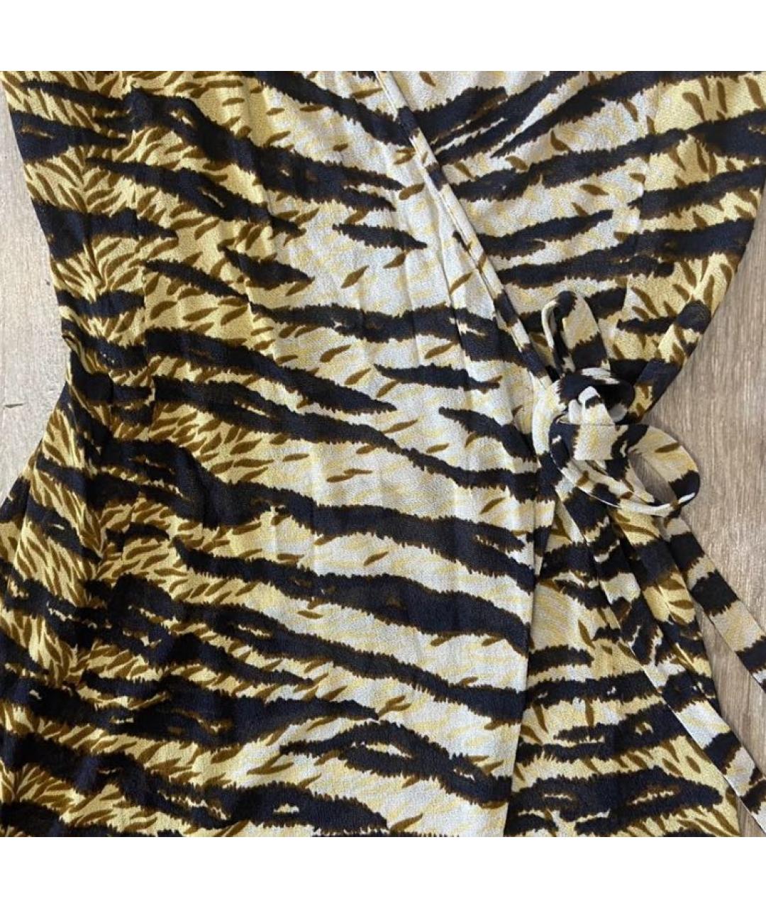 DOLCE&GABBANA Бежевое шелковое повседневное платье, фото 4