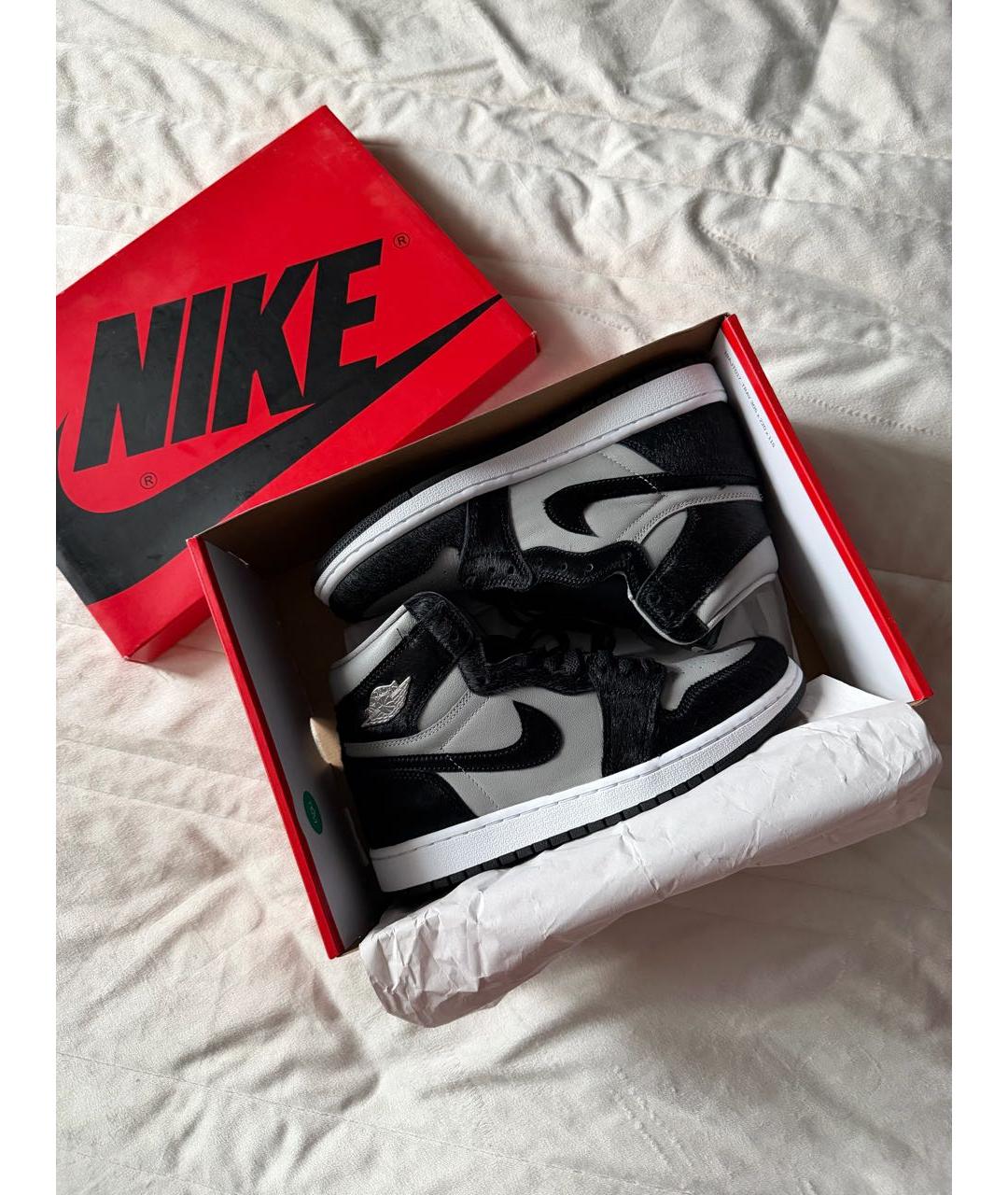 JORDAN Черные кожаные кеды, фото 3