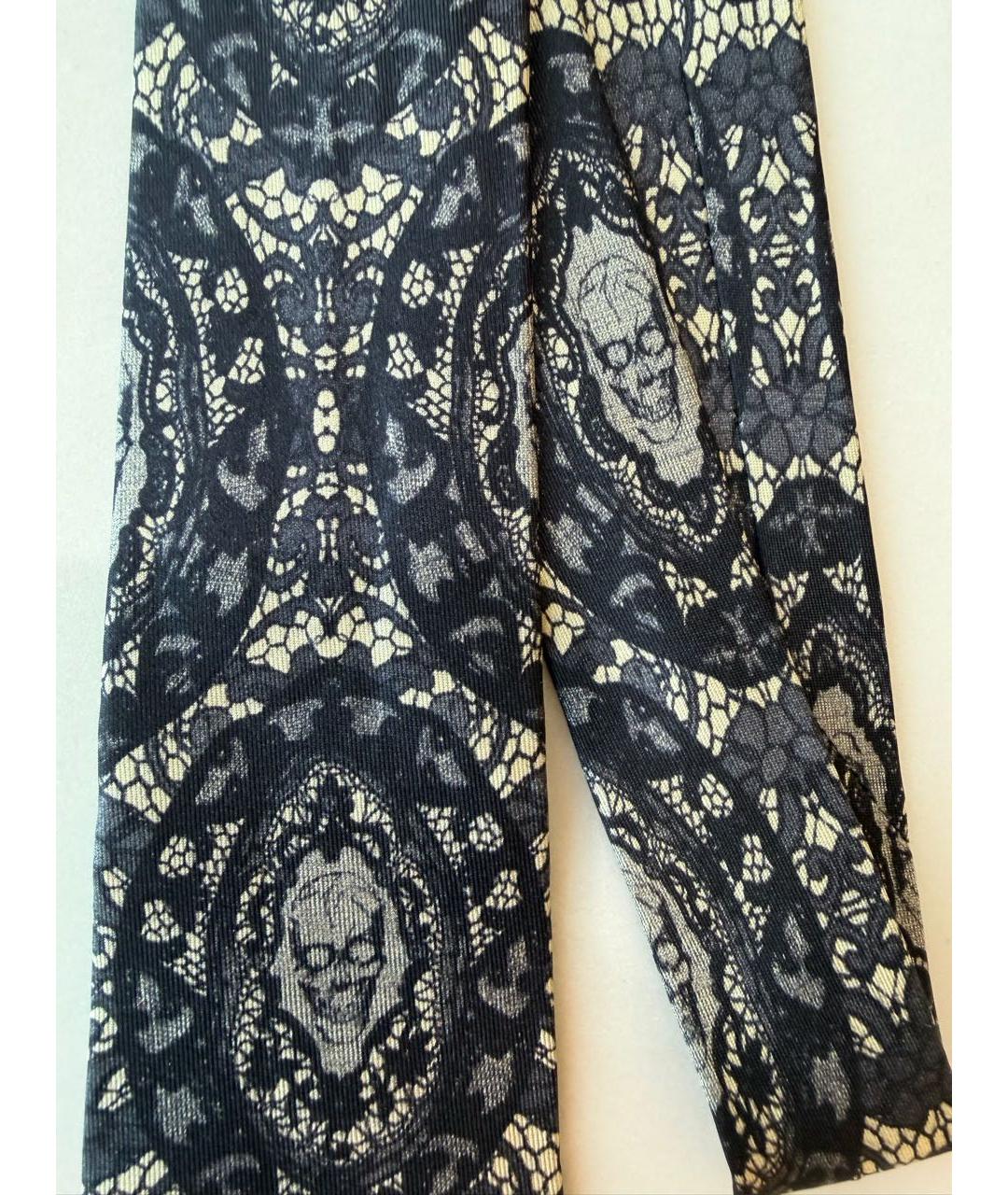 ALEXANDER MCQUEEN Серый шелковый галстук, фото 4