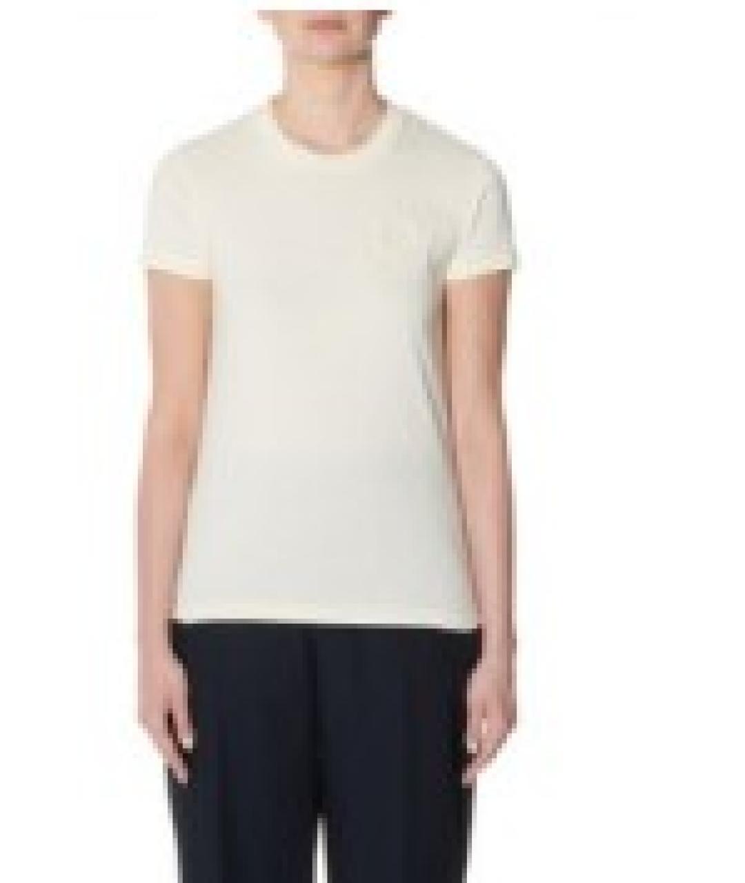 MONCLER Бежевая хлопковая футболка, фото 4