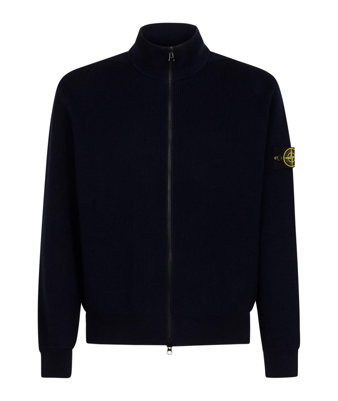 STONE ISLAND Синий хлопковый кардиган, фото 1