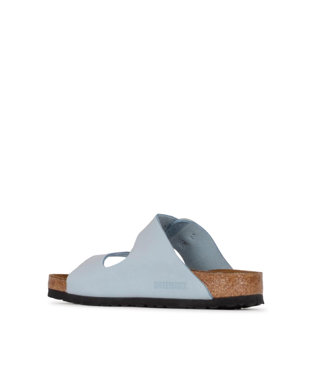 BIRKENSTOCK Голубые кожаные сандалии, фото 2