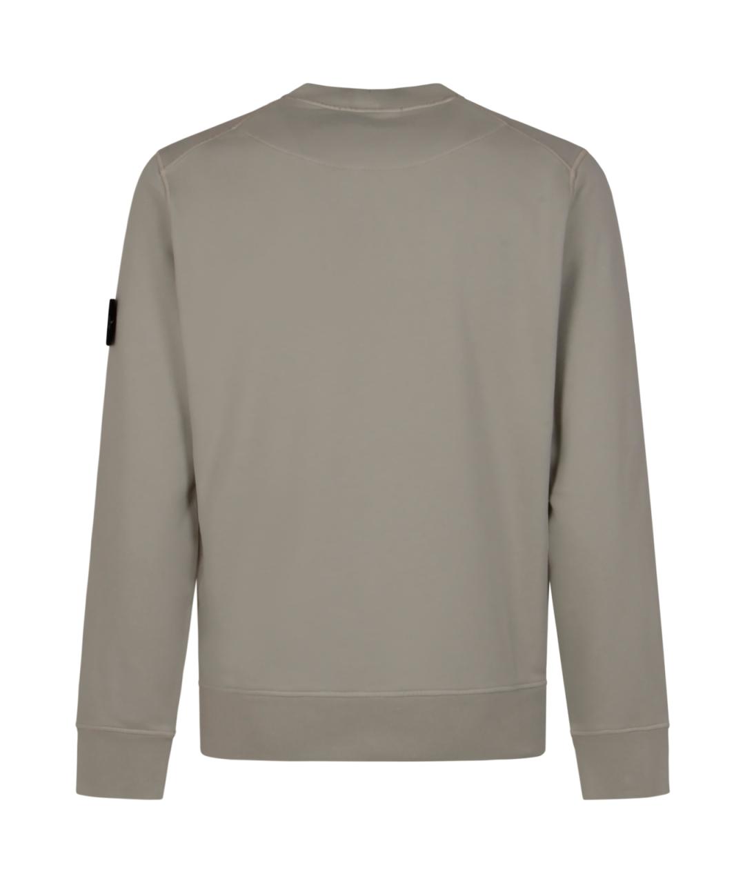 STONE ISLAND Серый хлопковый джемпер / свитер, фото 2