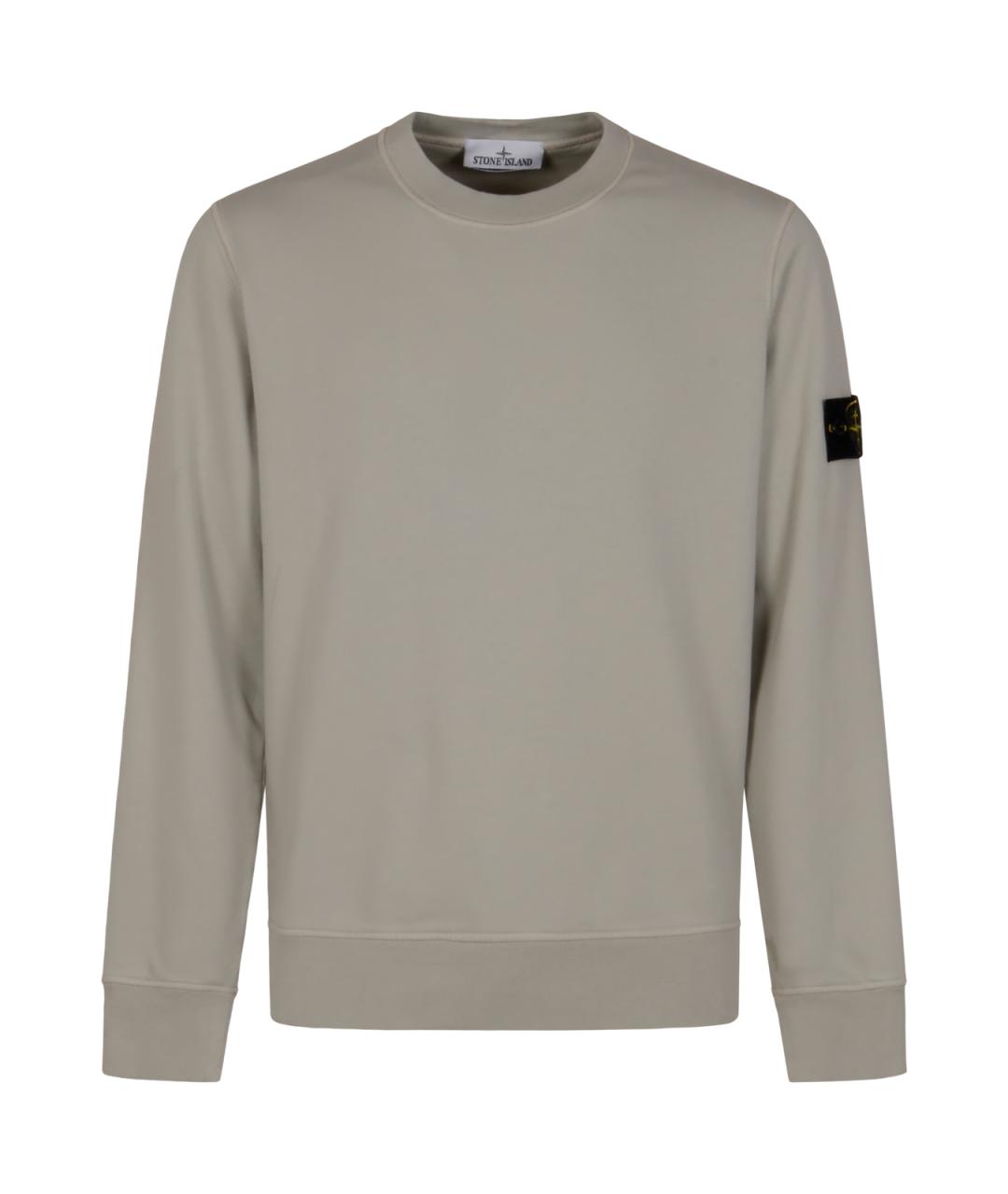 STONE ISLAND Серый хлопковый джемпер / свитер, фото 1