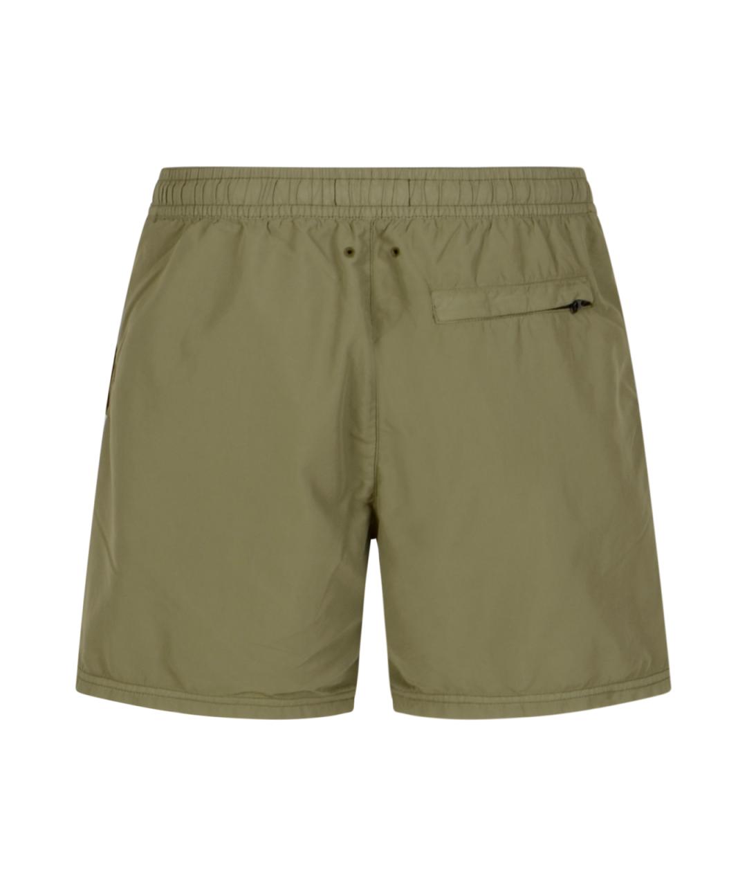 STONE ISLAND Хаки полиамидовые шорты, фото 2