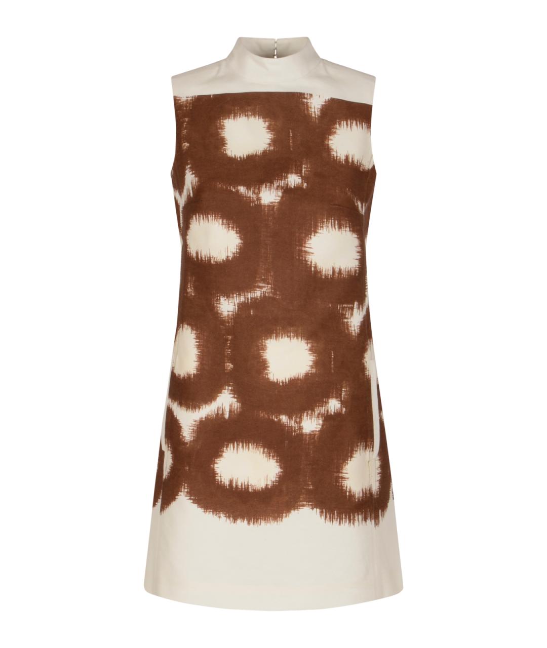 PRADA Коричневое хлопковое коктейльное платье, фото 1