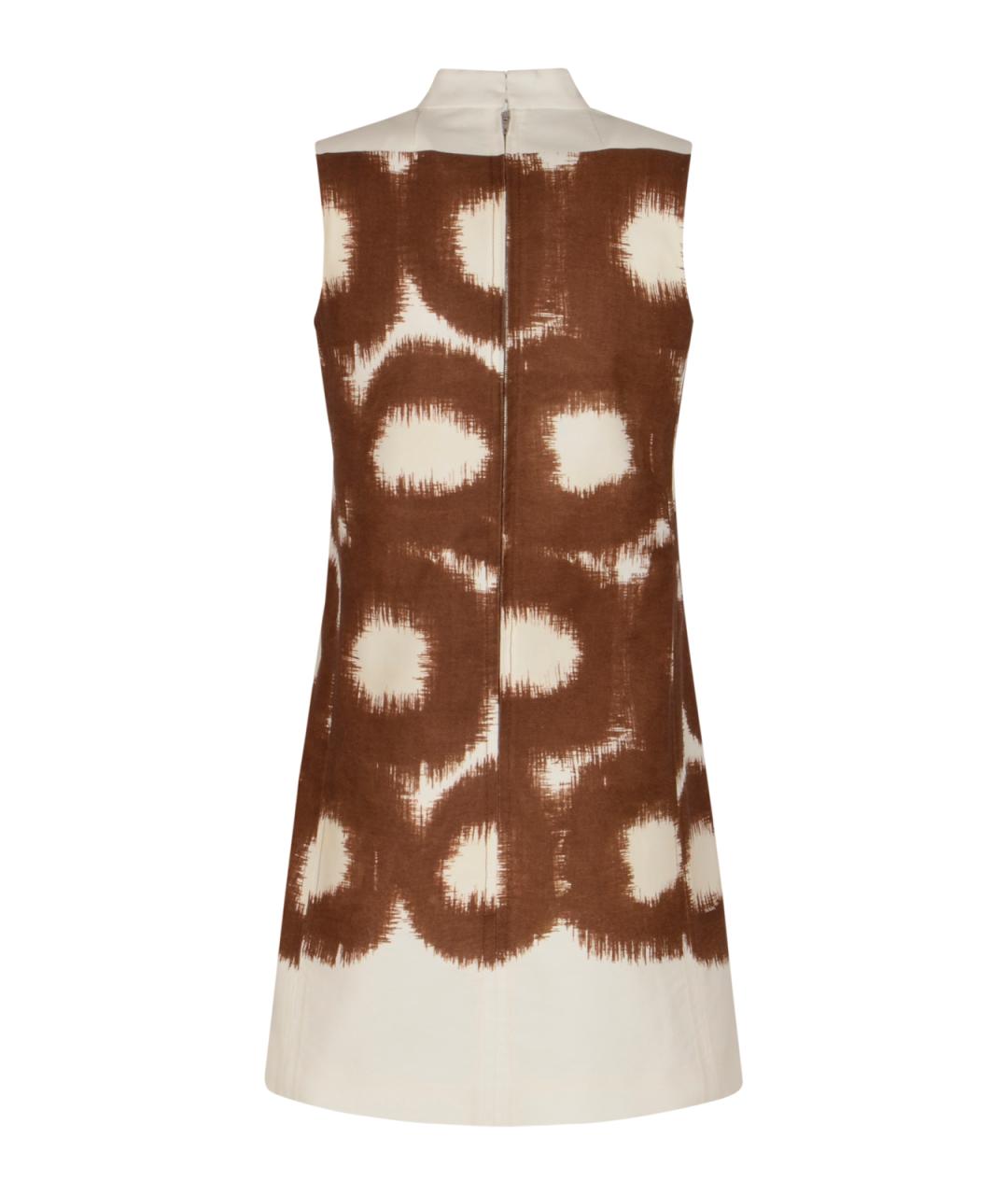 PRADA Коричневое хлопковое коктейльное платье, фото 2