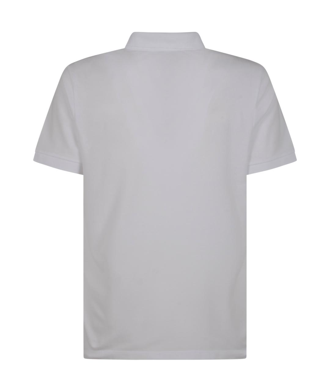 STONE ISLAND Белое хлопковое поло с коротким рукавом, фото 2