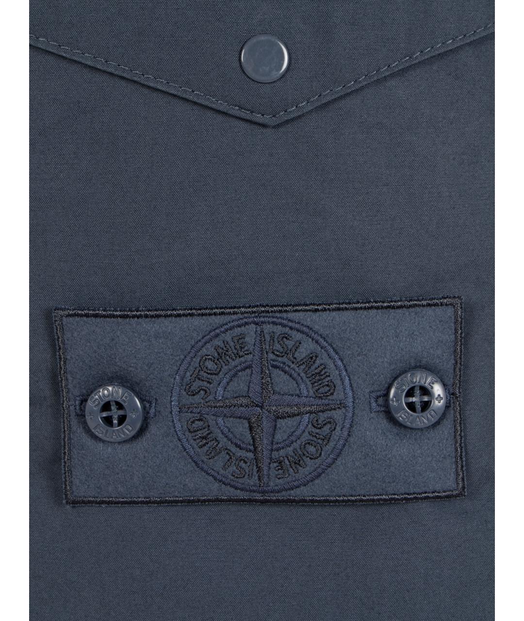 STONE ISLAND Синие хлопковые шорты, фото 3