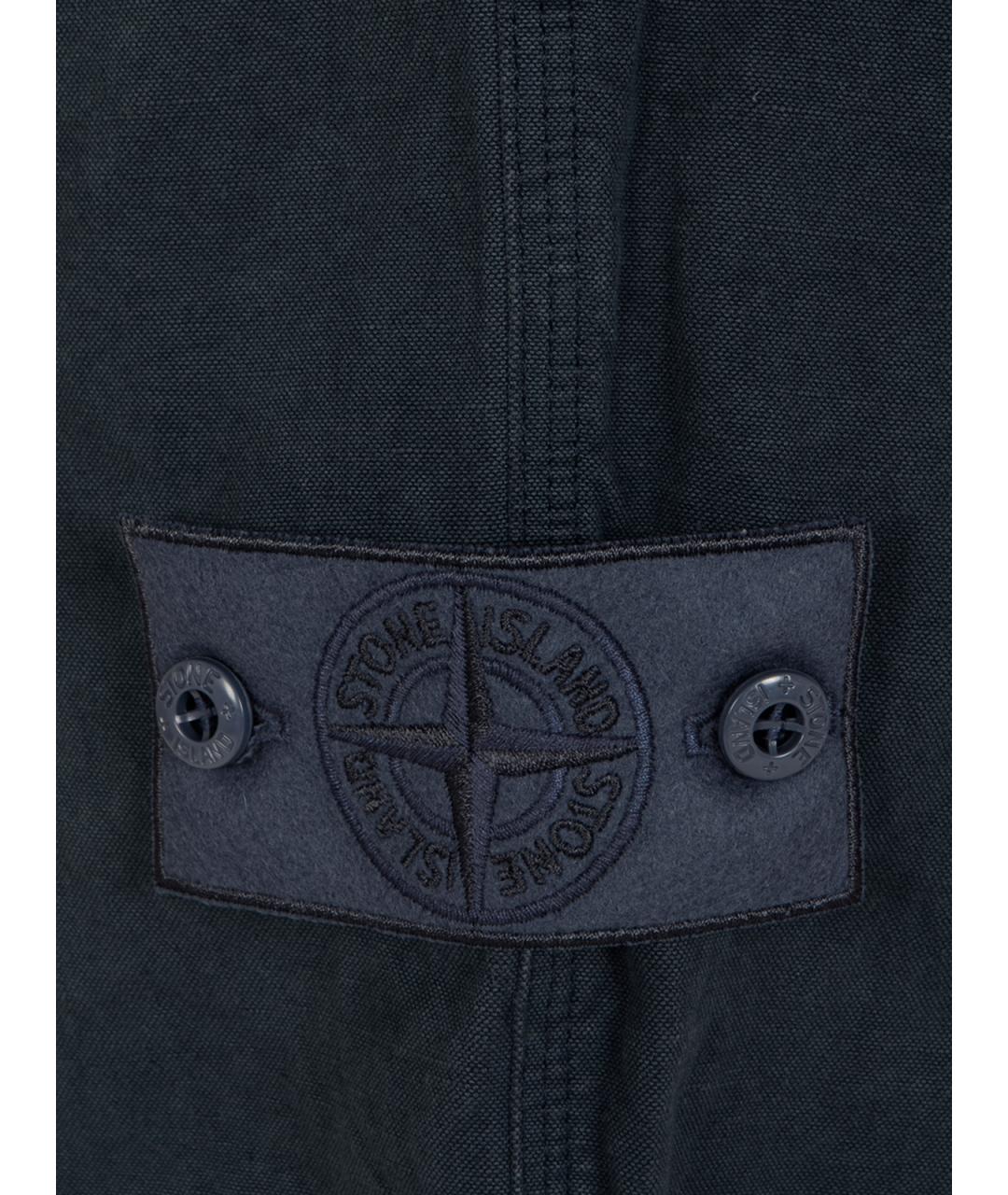 STONE ISLAND Синие хлопковые шорты, фото 3