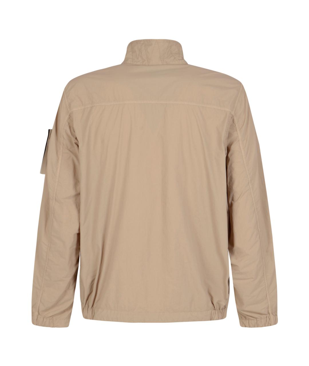 STONE ISLAND Бежевая полиамидовая куртка, фото 2