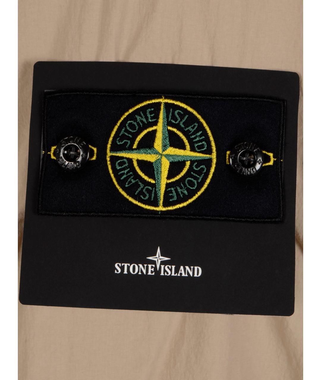 STONE ISLAND Бежевая полиамидовая куртка, фото 3