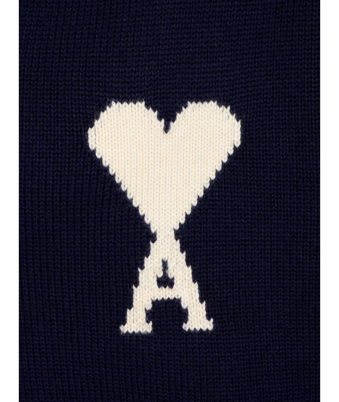 Ami Paris Синий хлопковый кардиган, фото 3