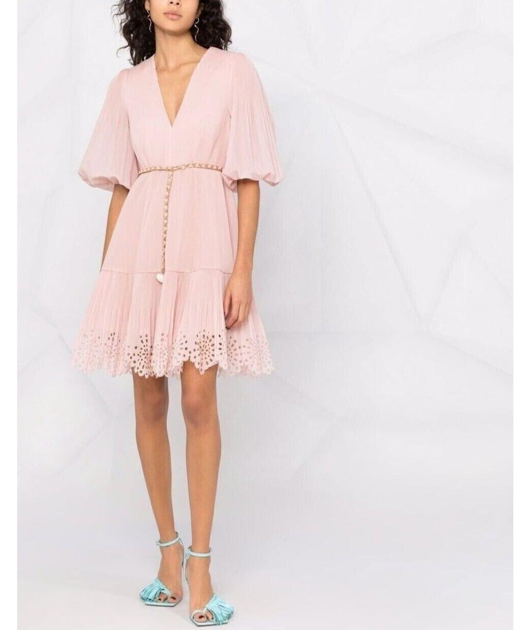 ZIMMERMANN Розовое полиэстеровое повседневное платье, фото 3