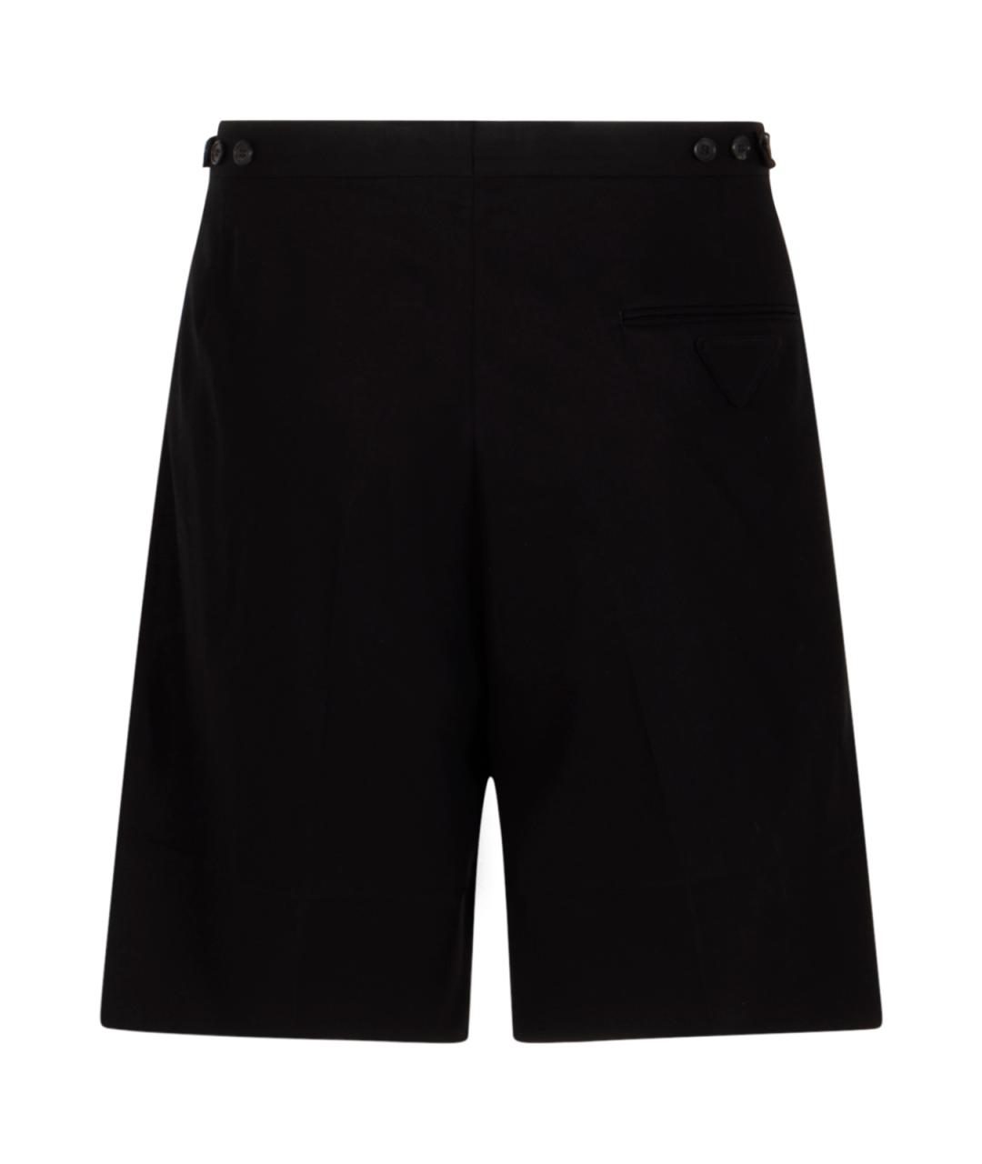 PRADA Черные хлопковые шорты, фото 2