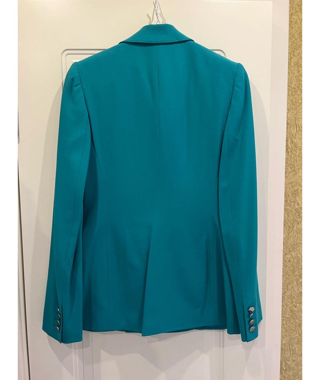 RALPH LAUREN Бирюзовый шерстяной жакет/пиджак, фото 2