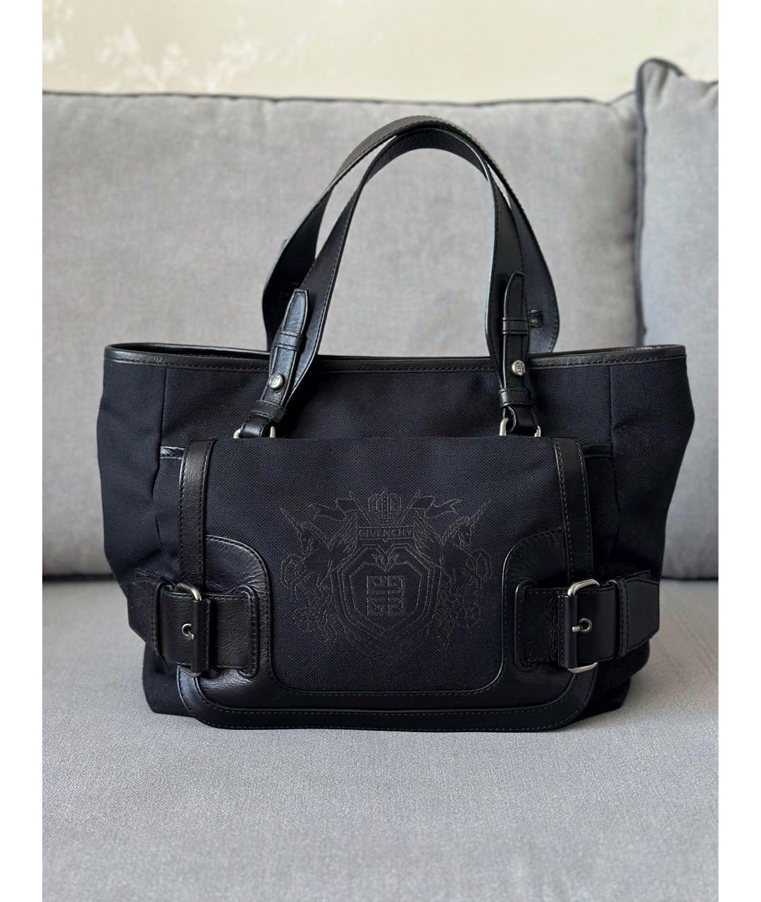 GIVENCHY Черная тканевая сумка тоут, фото 3