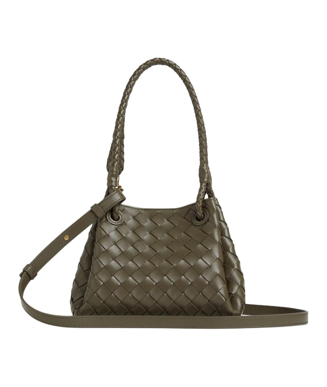 BOTTEGA VENETA Зеленая кожаная сумка через плечо, фото 2