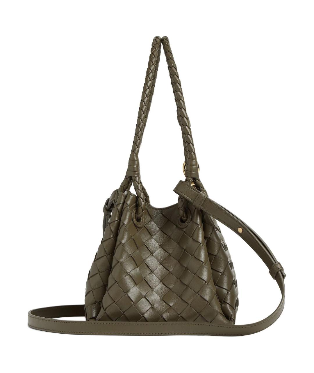 BOTTEGA VENETA Зеленая кожаная сумка через плечо, фото 3
