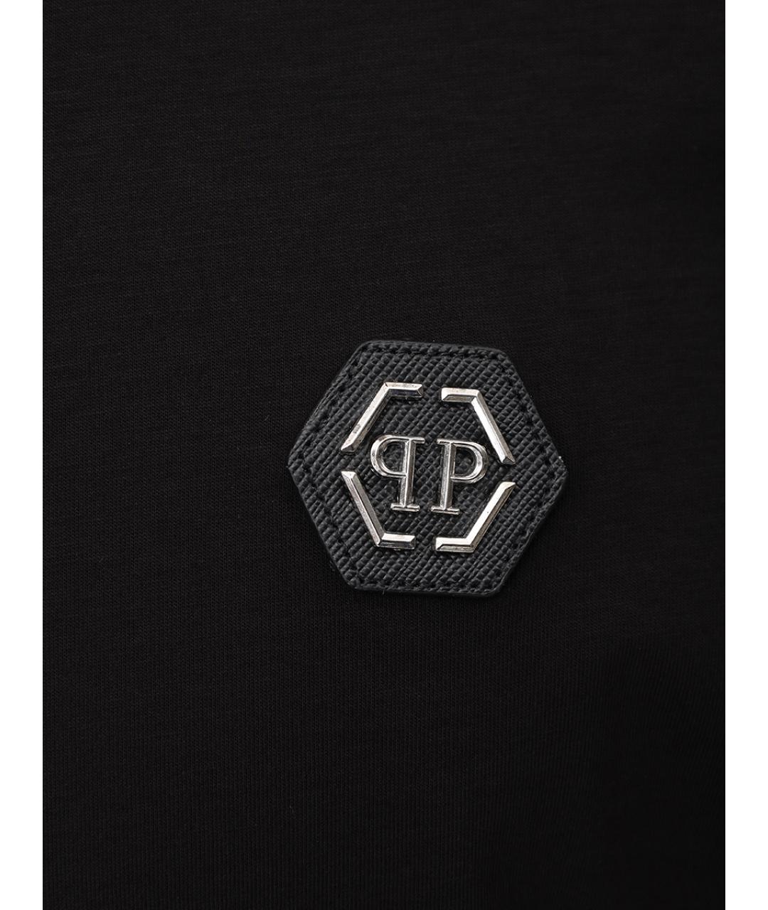 PHILIPP PLEIN Черная хлопковая футболка, фото 6