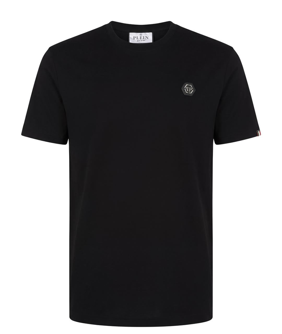 PHILIPP PLEIN Черная хлопковая футболка, фото 1