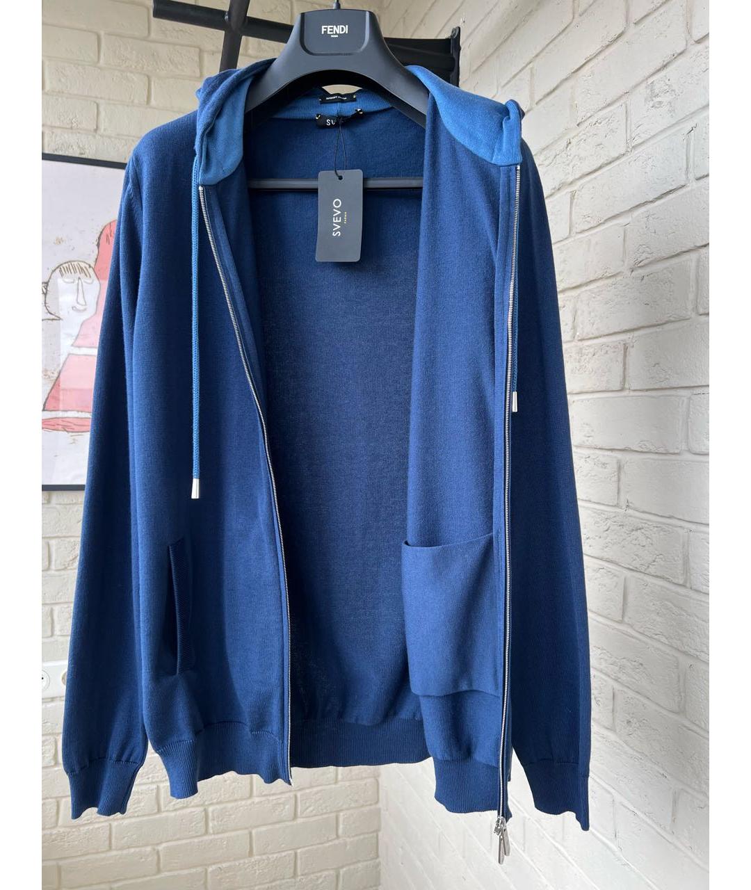 SVEVO Синий хлопковый спортивный костюм, фото 4