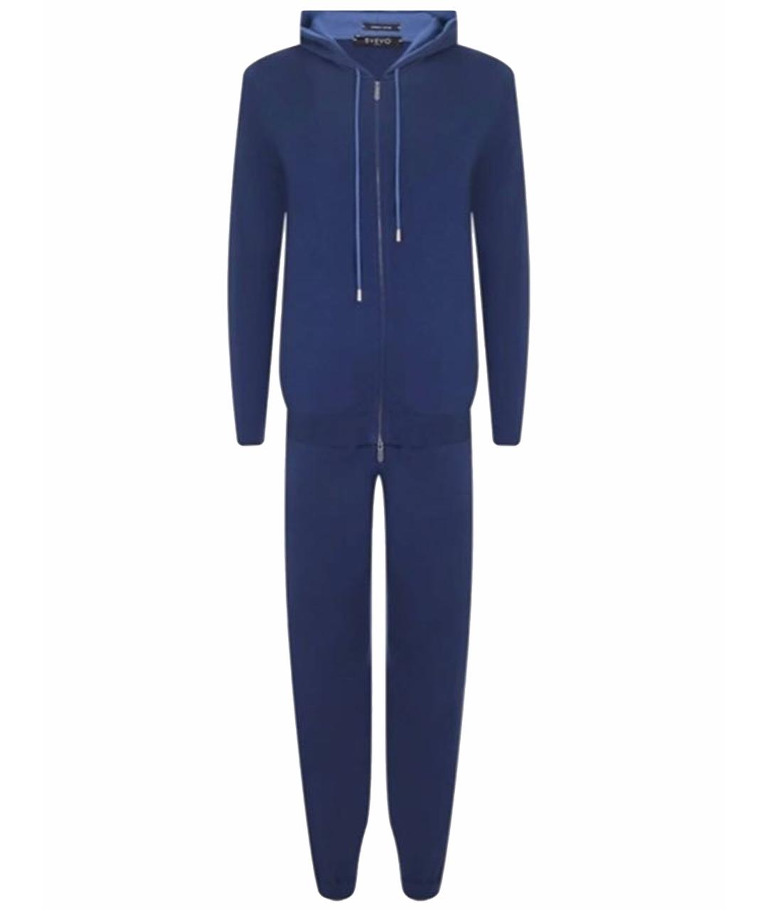 SVEVO Синий хлопковый спортивный костюм, фото 1